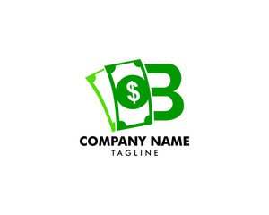 B logo money flat logo vector template