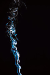 Smoke on black background
