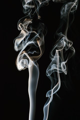 Smoke on black background