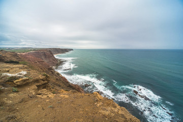 Naklejka premium Coast of the Atlantic Ocean in Portugal.