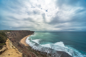 Coast of the Atlantic Ocean in Portugal.