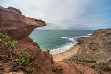Coast of the Atlantic Ocean in Portugal.