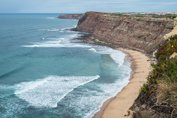 Coast of the Atlantic Ocean in Portugal.