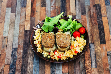 strewed courgettes and southern semolina