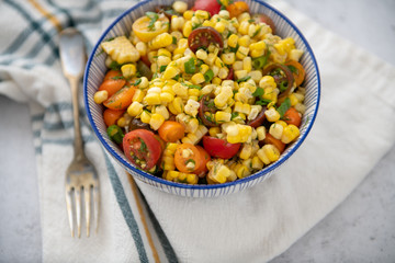 Corn and Cherry Tomato Salad with Fresh Herbs