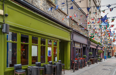 Obraz premium Ulica w Dublinie, Irlandia