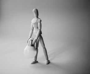 Male sexual dysfunction concept. Age problem of potence.Wood man with potence dysfunction.