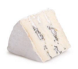 blue cheese isolated on white background. Clipping path