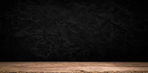 background barrel and worn old table of wood