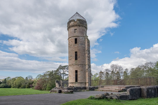 Ancient Ruins Of Eglinton Castle Irvine Scotland.