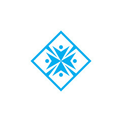 Community and adoption care logo design vector template