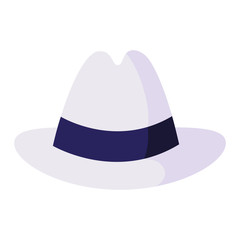 elegant gentleman hat icon