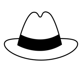 elegant gentleman hat icon