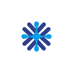 Community and adoption care logo design vector template