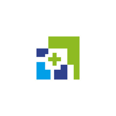 Medical and health care logo design vector template