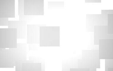White abstract background. Misty backdrop with grey squares. 3D illustration