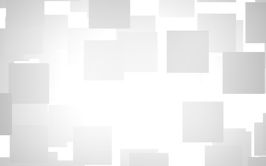 White abstract background. Misty backdrop with grey squares. 3D illustration