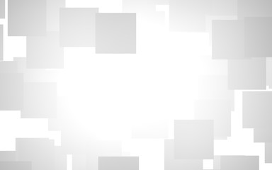 White abstract background. Misty backdrop with grey squares. 3D illustration