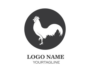 rooster logo vector illustration template