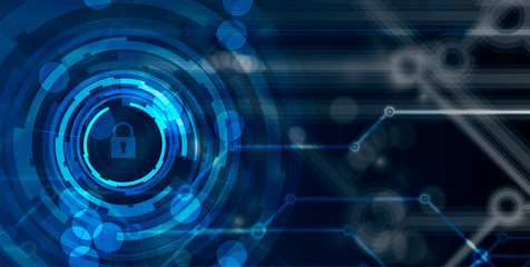 Cybersecurity and information or network protection. Future technology web services for business and internet project