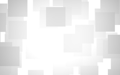 White abstract background. Misty backdrop with grey squares. 3D illustration