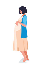 beautiful pregnancy woman character