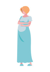 beautiful pregnancy woman character