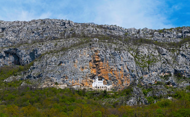 Fototapeta na wymiar The Ostrog Monastery in Montenegro