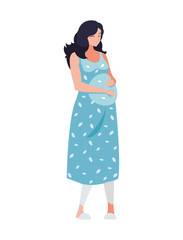 beautiful pregnancy woman character