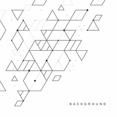 Abstract geometric technological background. Vector creative design.