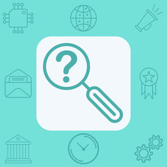 Fototapeta premium Question vector icon sign symbol