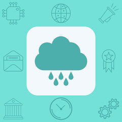 Rain vector icon sign symbol