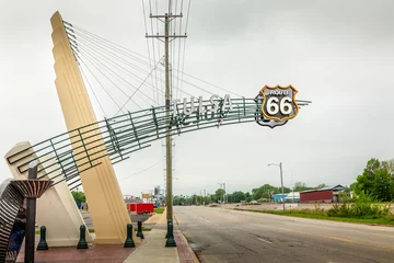 Fotobehang Route 66 sign, Tulsa Oklahoma © Martina