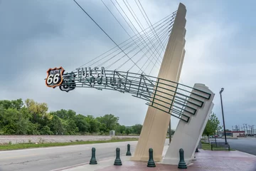 Rugzak Route 66 bord, Tulsa Oklahoma © Martina