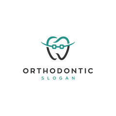 orthodontic vector logo design