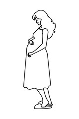 beautiful pregnancy woman character