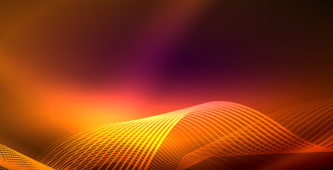 Neon lines shiny glowing background