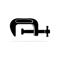 c-clamp icon.Vector concept illustration for design.