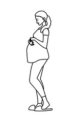 beautiful pregnancy woman character