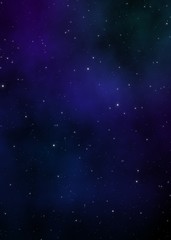 Fototapeta na wymiar Space scape illustration design background with stars field in the galaxy