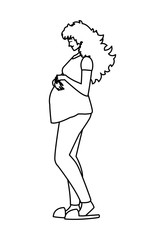 beautiful pregnancy woman character
