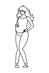 beautiful pregnancy woman character