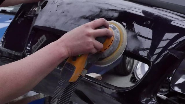 auto body repair in a garage