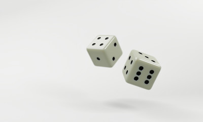 two dice 3d illustration