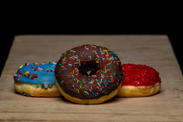 Three donuts