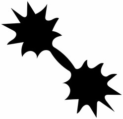 Ornate abstract black symbol on white background