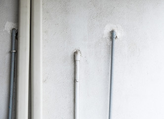 PVC pipe of the air conditioner system.