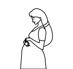 beautiful pregnancy woman character