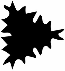 Ornate abstract black symbol on white background