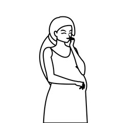 beautiful pregnancy woman character